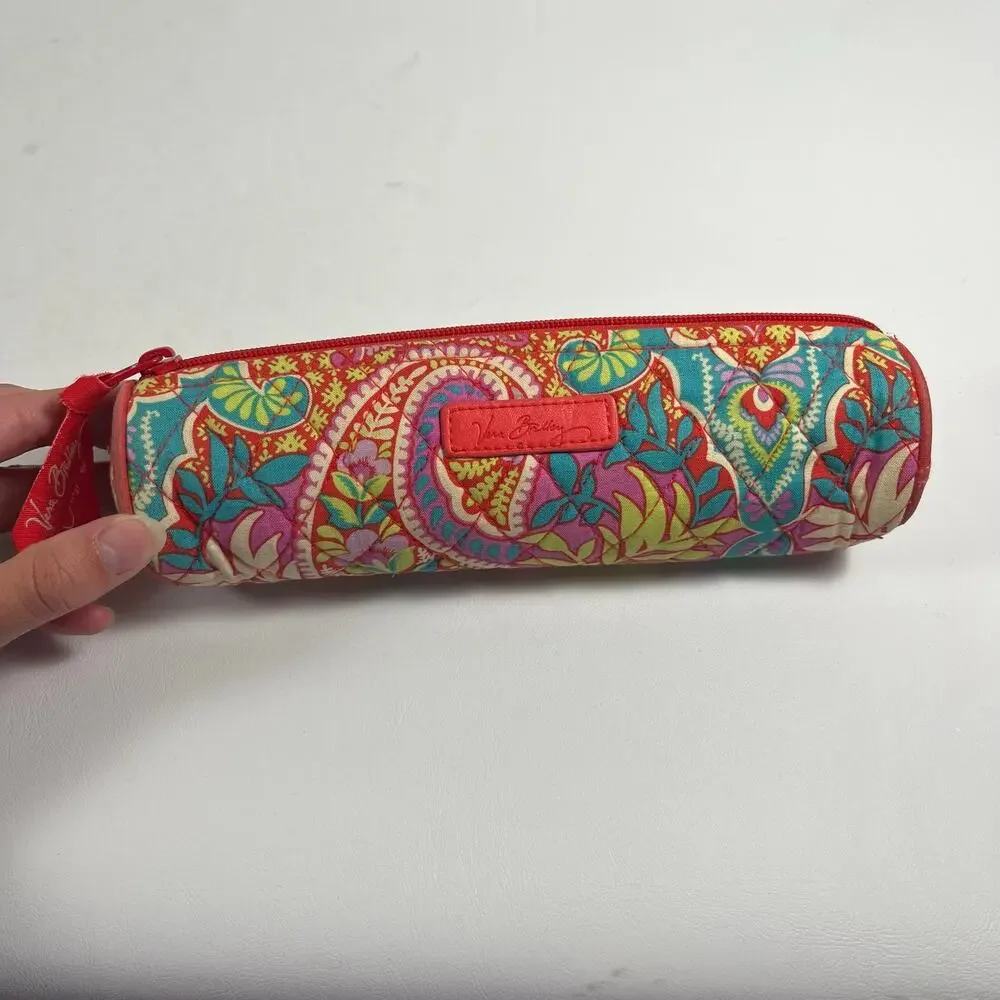 Vera Bradley On A Roll Zippered Case Paisley in Paradise Colorful Feminine